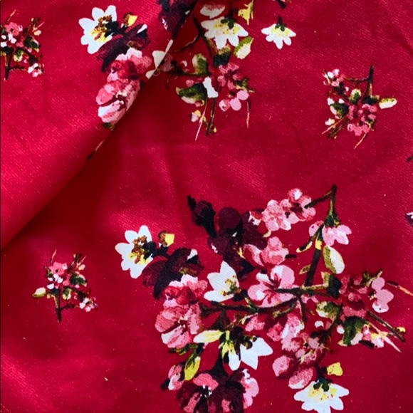 Red floral summer dress - Picture 2 of 3